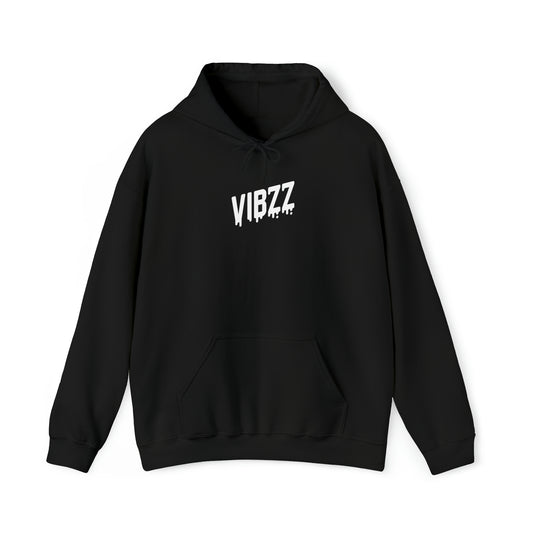 Vibzz Hoodie White on Black