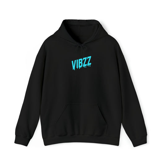 Vibzz Hoodie Blue on Black